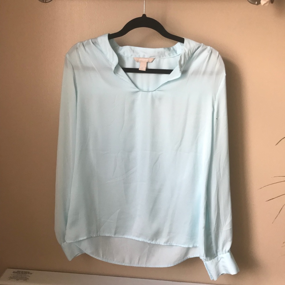 Banana Republic Soft Blue Blouse Size Large